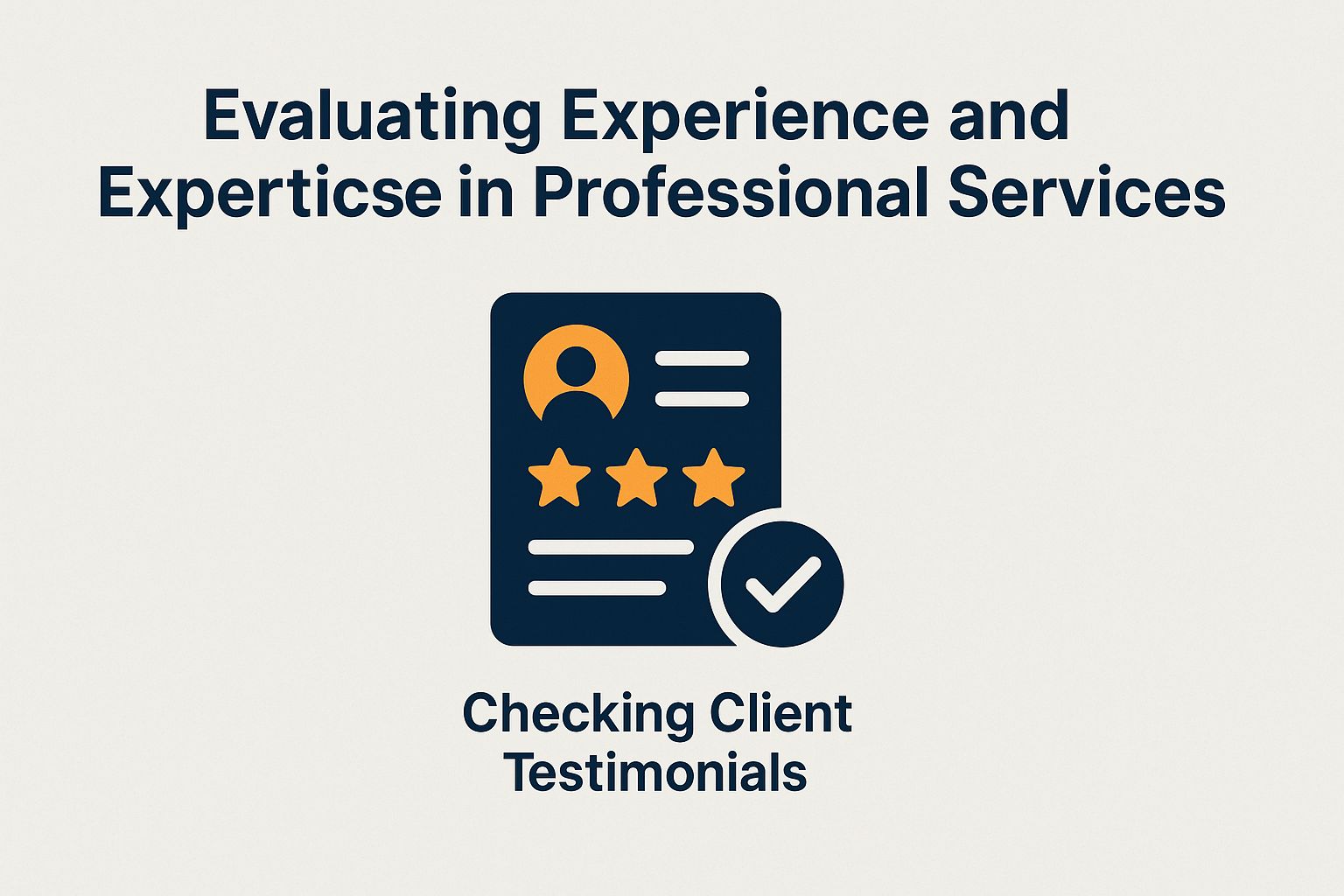 Evaluating Experience and Expertise in professional services